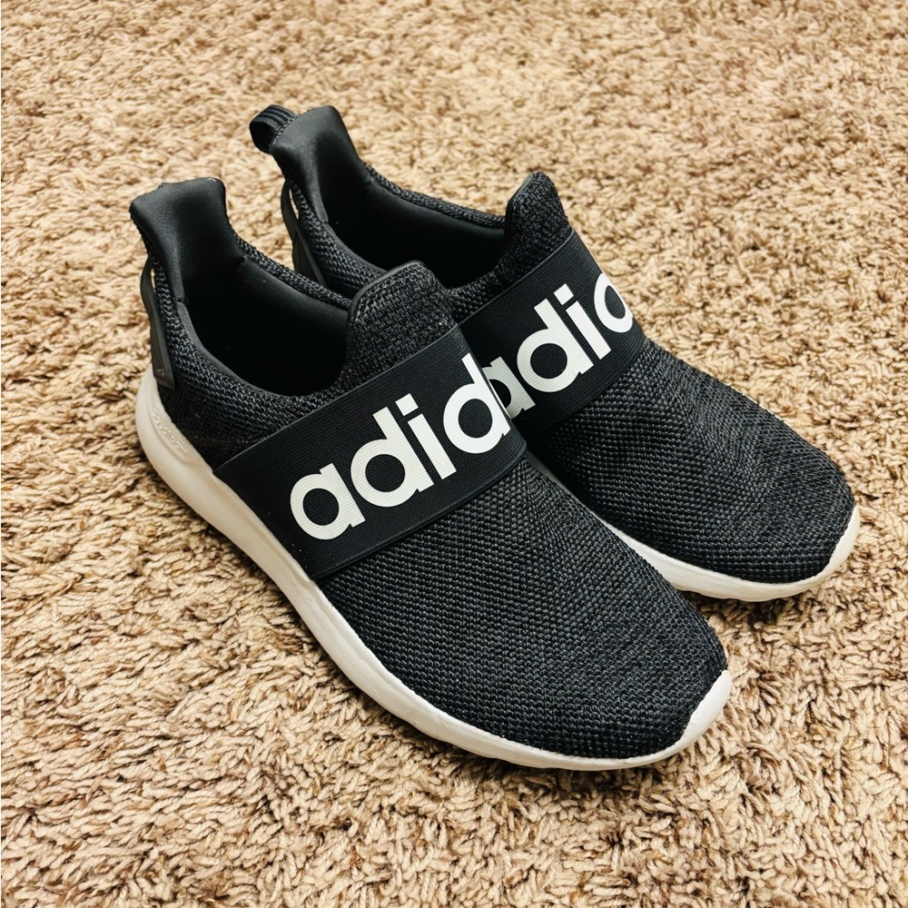 Adidas Black and White Slip-On Sneakers